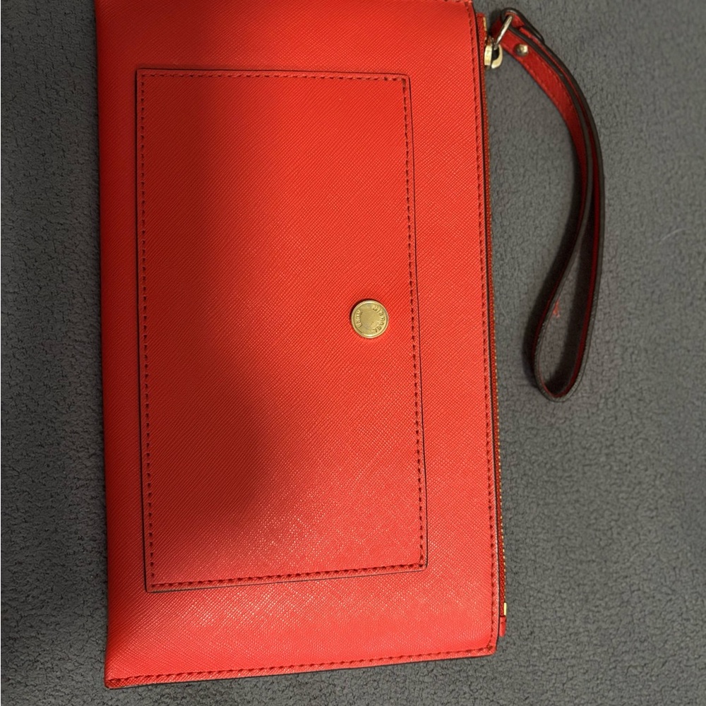 KORS Michael Kors Red/Orange Wristlet Clutch